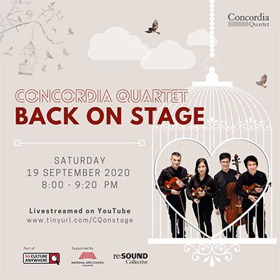 Saturday, 19 September 2020
8:00 - 9:20pm
Live-streamed on YouTube