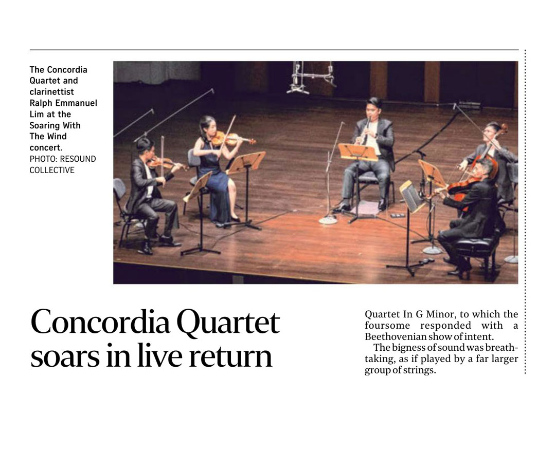 Concert review: Concordia Quartet soars in re:Sound's live return