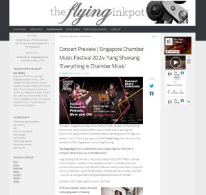 Concert Preview | Singapore Chamber Music Festival 2024: Yang Shuxiang ‘Everything is Chamber Music’